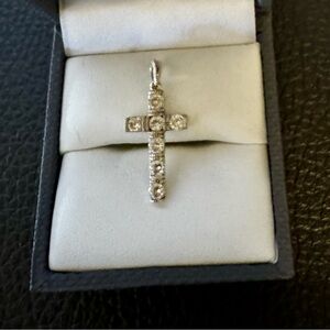 Elegant Silver Cross Pendant. Platineve(R) Vanna K(TM). Pendant only.